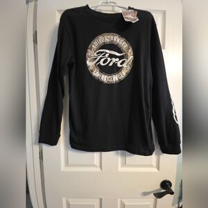 Realtree Black Long Sleeve Tee with Ford Logo
